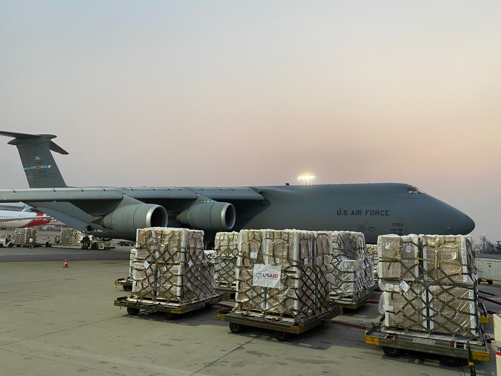 The sixth of several emergency COVID-19 relief shipments from the United States arrives in India.