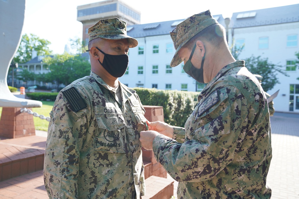 BU2 Lawrence S. Culala Receives Navy Achievement Medal