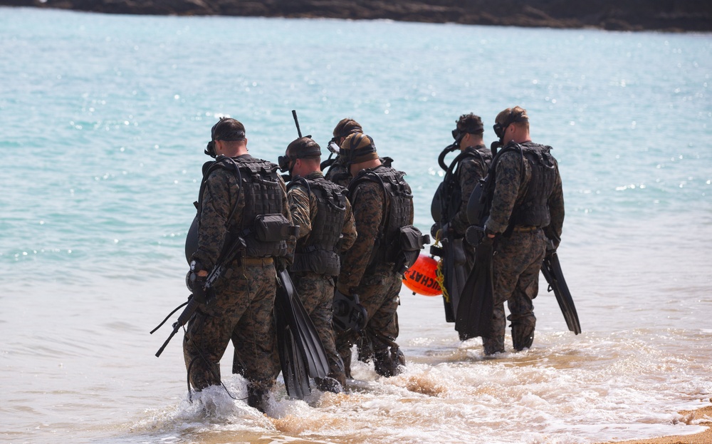 Marines with MRF carry out dive operations