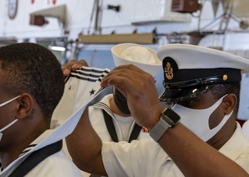 USS America (LHA 6) Conducts Uniform Inspection