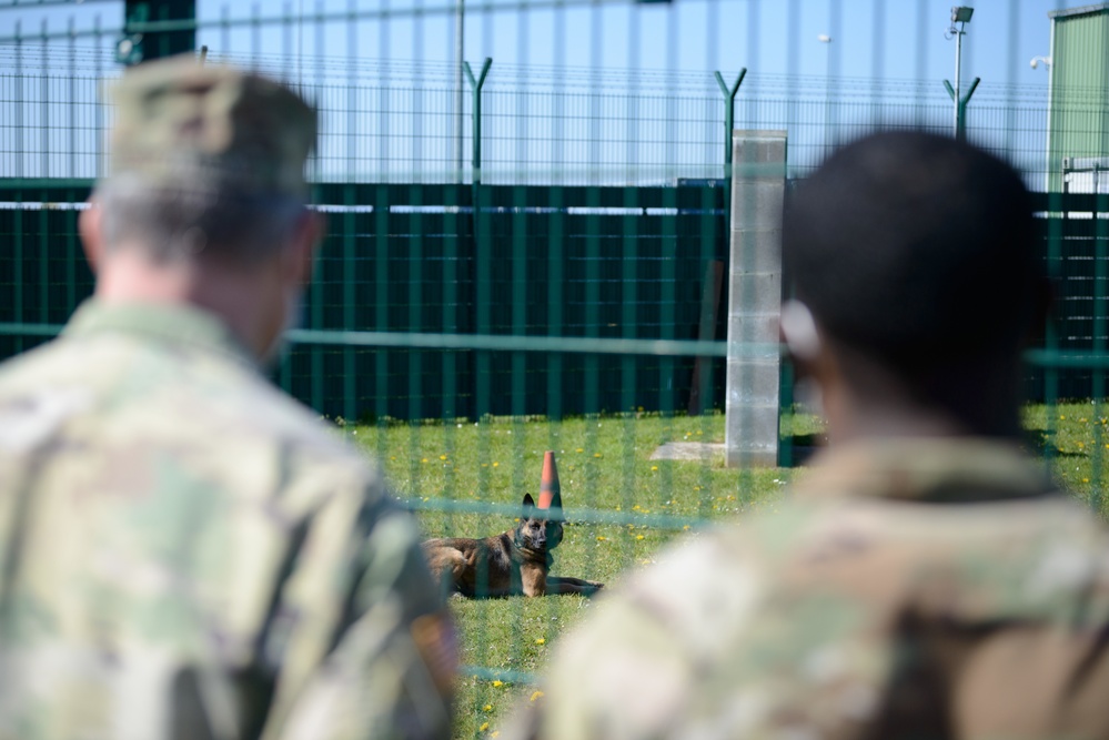MWD capability brief and demo for USAG Benelux Commander