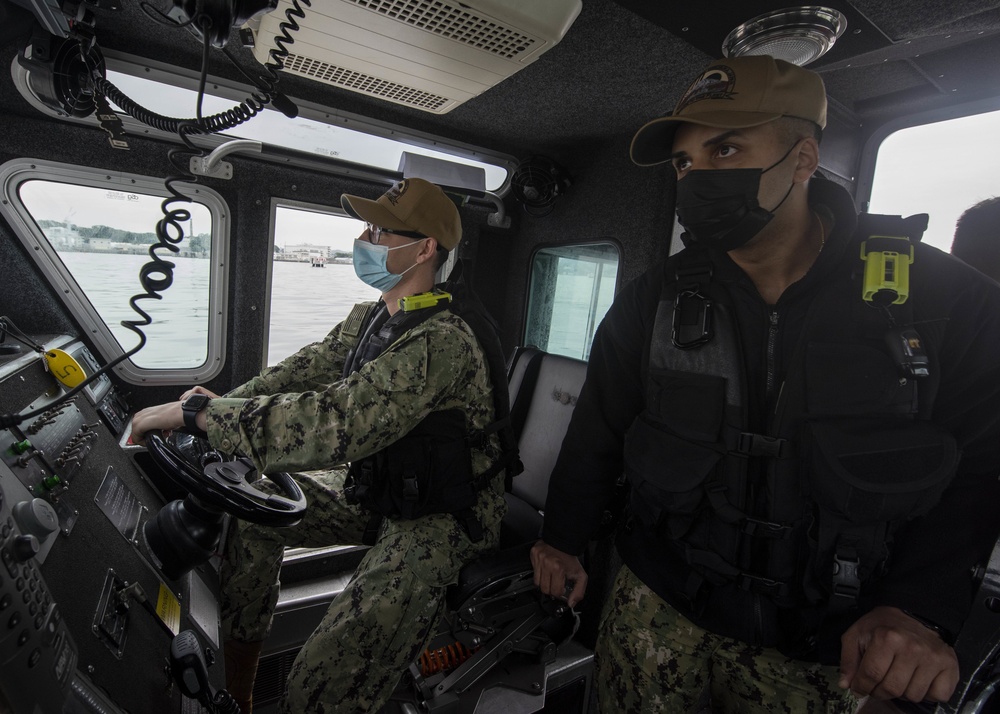 CFAY Harbor Security Conducts Patrol