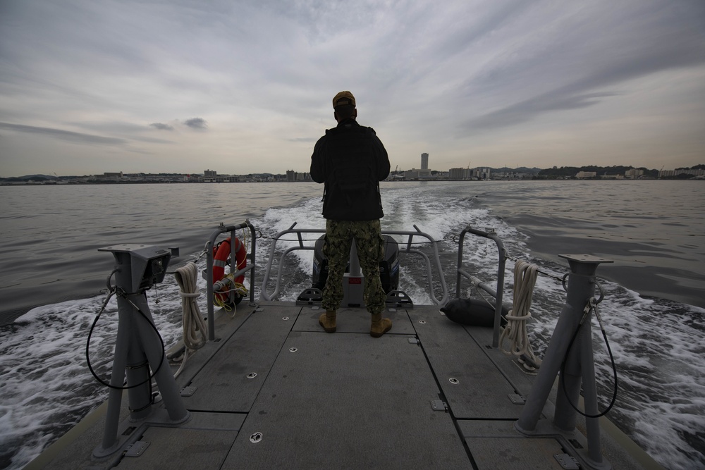 CFAY Harbor Security Conducts Patrol