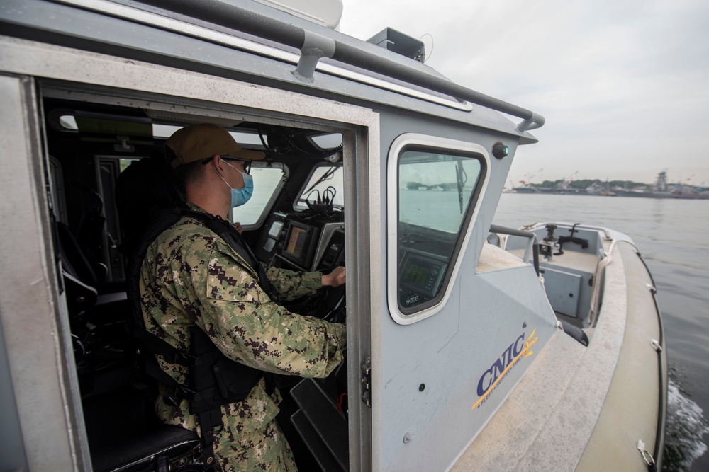 CFAY Harbor Security Conducts Patrol