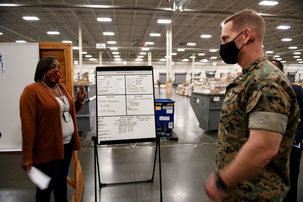 Defense Logistics Agency Distribution Commander visits DLA Distribution Warner Robins