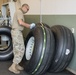 167th Maintainers Prepare Wheels and Tires for Aircraft