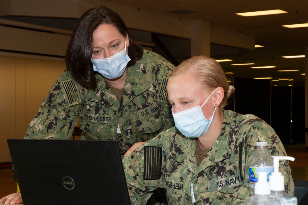 U.S. Navy Sailors Support COVID-19 Community Vaccination