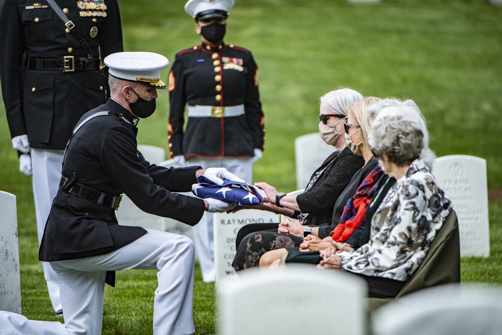 Military Funeral Honors with Funeral Escort are Conducted for retired Assistant Commandant of the U.S. Marine Corps Gen. John Kerry Davis