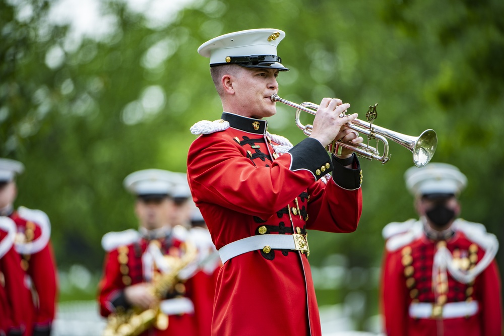 Military Funeral Honors with Funeral Escort are Conducted for retired Assistant Commandant of the U.S. Marine Corps Gen. John Kerry Davis