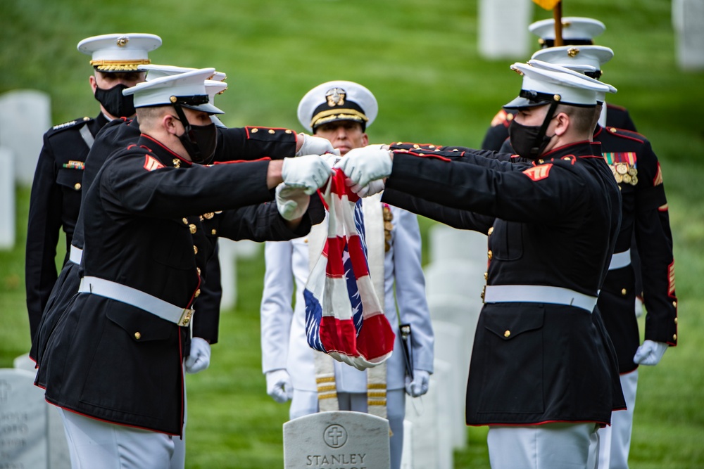 Military Funeral Honors with Funeral Escort are Conducted for retired Assistant Commandant of the U.S. Marine Corps Gen. John Kerry Davis