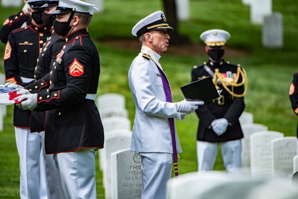 Military Funeral Honors with Funeral Escort are Conducted for retired Assistant Commandant of the U.S. Marine Corps Gen. John Kerry Davis