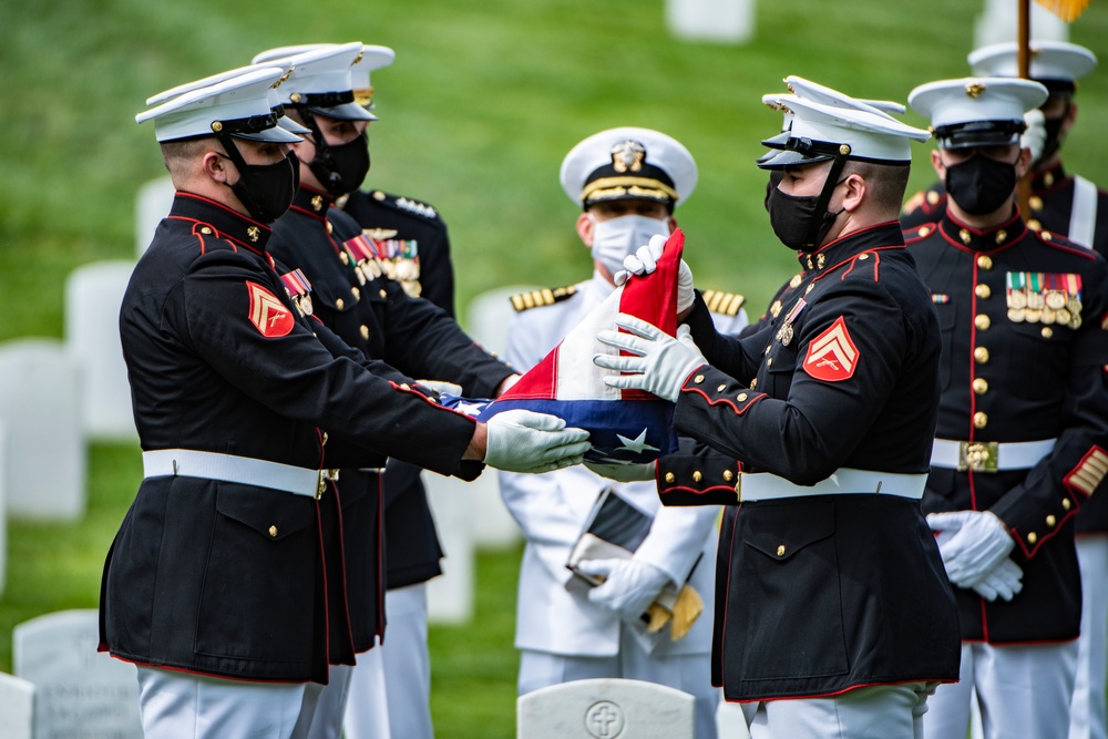 Military Funeral Honors with Funeral Escort are Conducted for retired Assistant Commandant of the U.S. Marine Corps Gen. John Kerry Davis