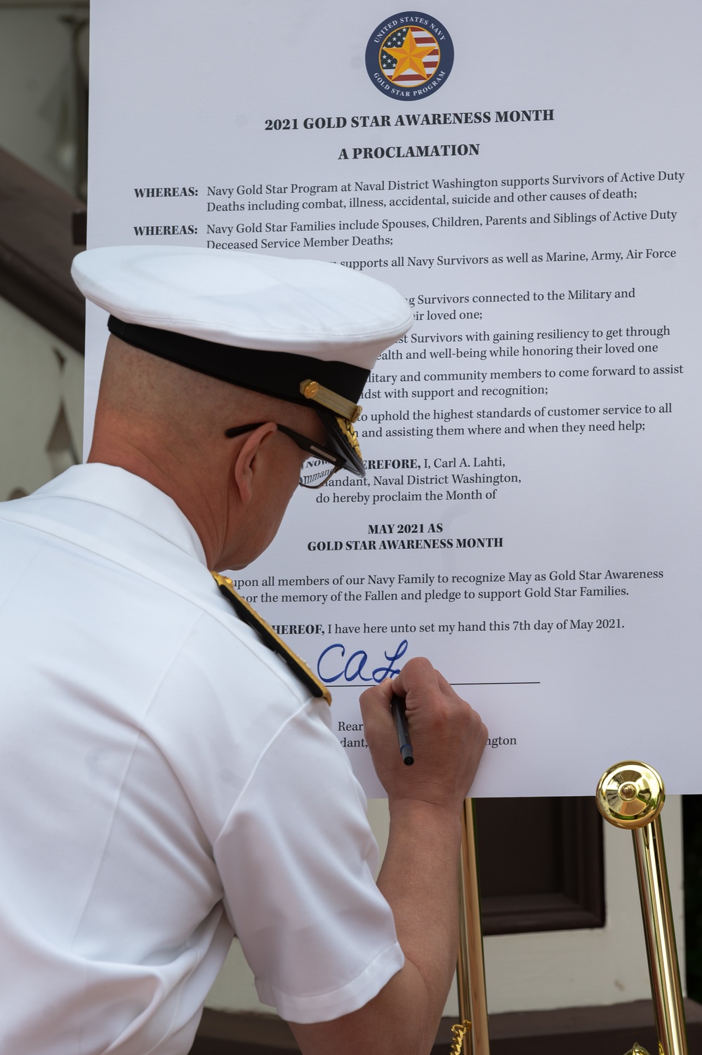 NDW Gold Star Proclamation Signing