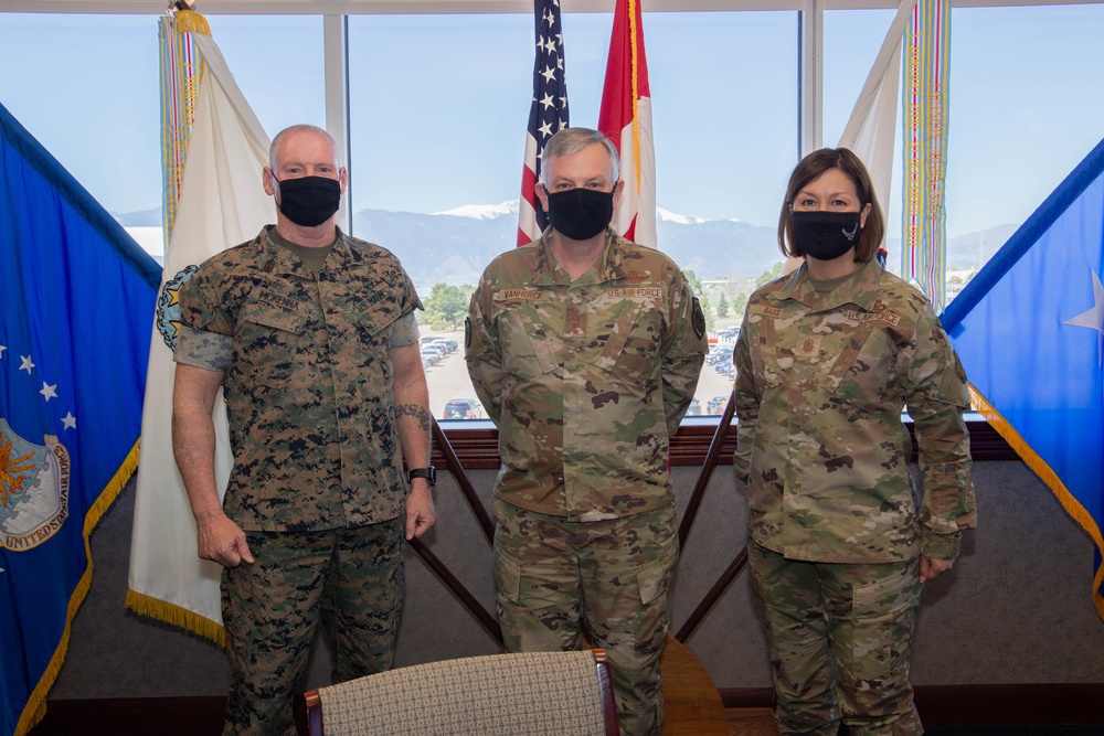 Chief Master Sgt. of the Air Force JoAnne Bass visits the North American Aerospace Defense Command and U.S. Northern Command at Peterson Air Force Base, Colo.