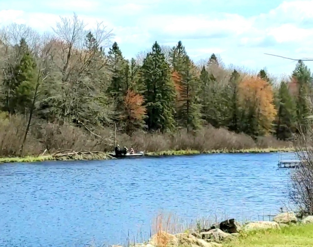 Fish population survey at Fort McCoy