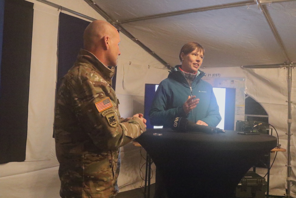 Estonian President, USAREUR-AF CG meet during 82nd jump into Estonia