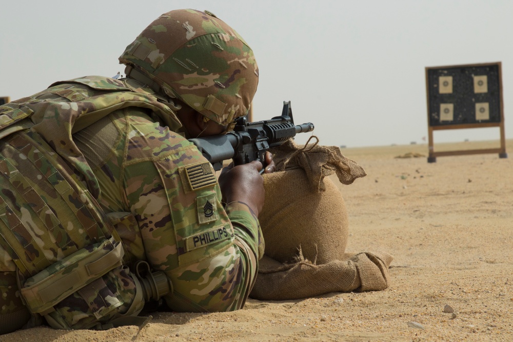 Soldiers compete in Task Force Spartan 2nd Annual Small Arms Marksmanship Competition