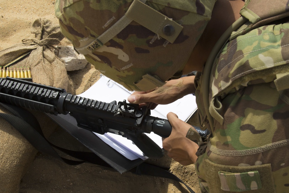 Soldiers compete in Task Force Spartan 2nd Annual Small Arms Marksmanship Competition