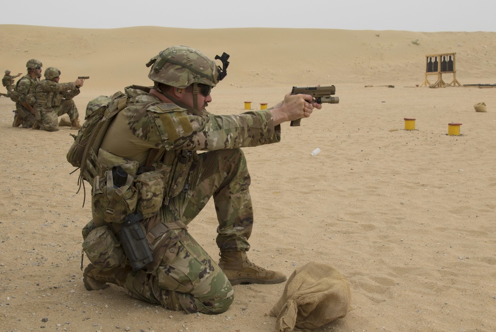 Soldiers compete in Task Force Spartan 2nd Annual Small Arms Marksmanship Competition