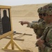 36th Infantry Division, Task Force Spartan, Soldiers check their targets after shooting in TF Spartan small arms competition