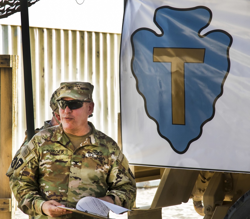 Col. David Burger, the G-3 for Task Force Spartan, announces the winners for the TF Spartan 2nd annual Small Arms Marksmanship competition