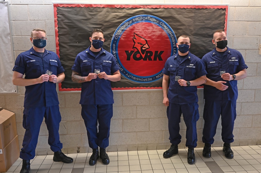 U.S. Coast Guard Reserve members recognized for vaccination efforts at York College