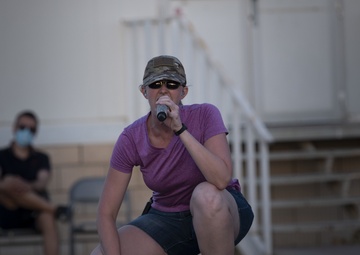 Rocking out on The Rock