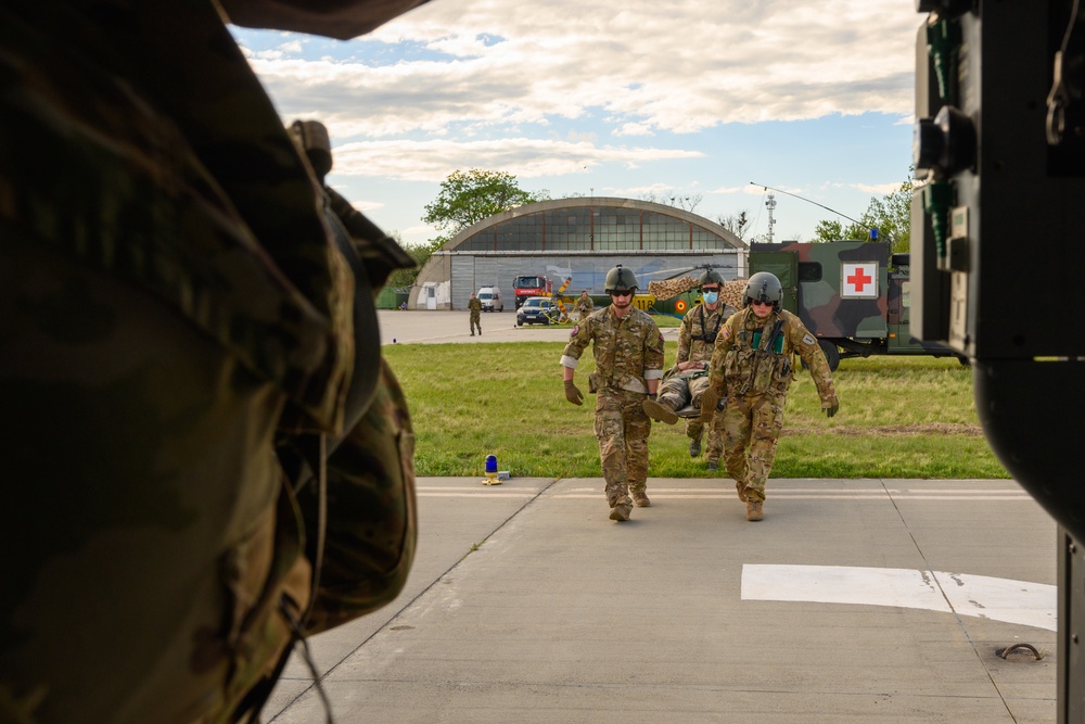 Casualty response exercise at Swift Response 21