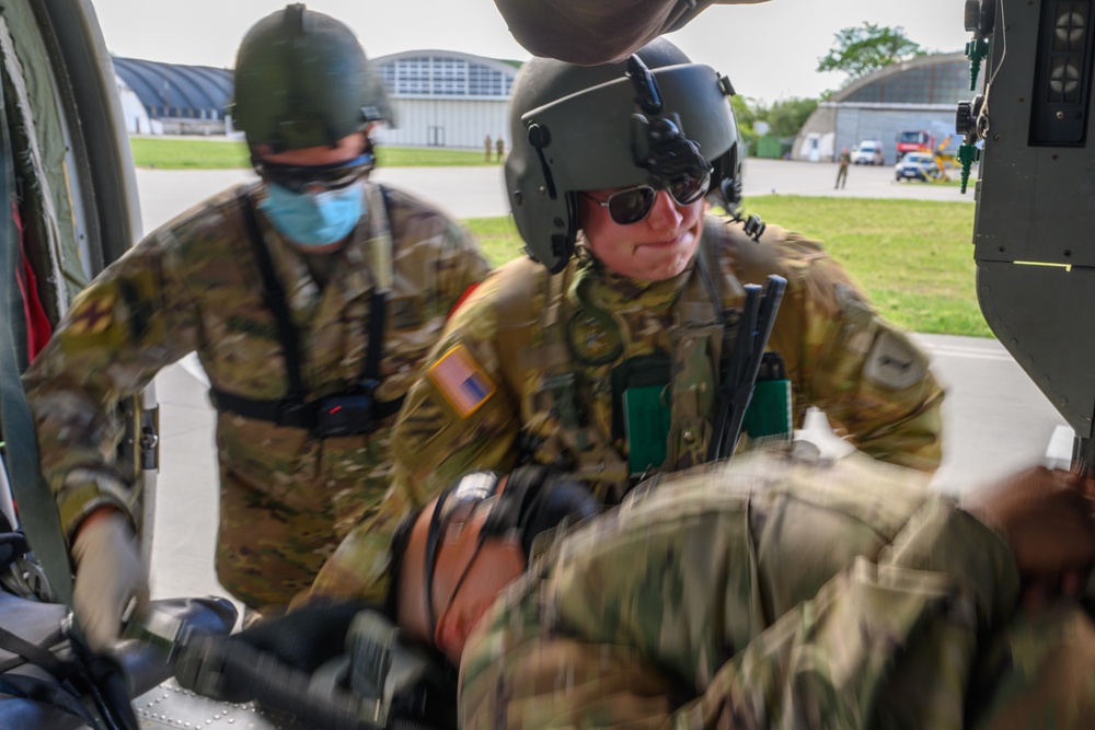 Casualty response exercise at Swift Response 21