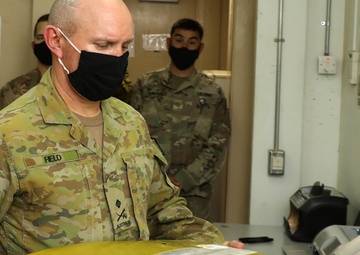 Australian Army general tours 'the vault' at Camp Arifjan