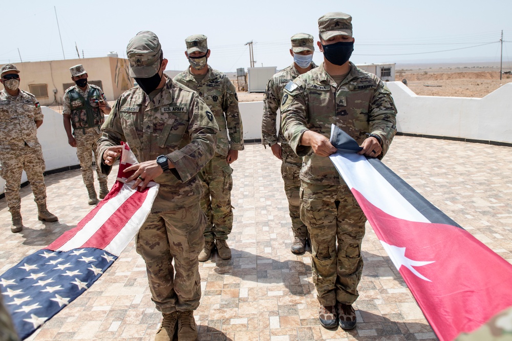 Flag Exchange Ceremony US, Jordan