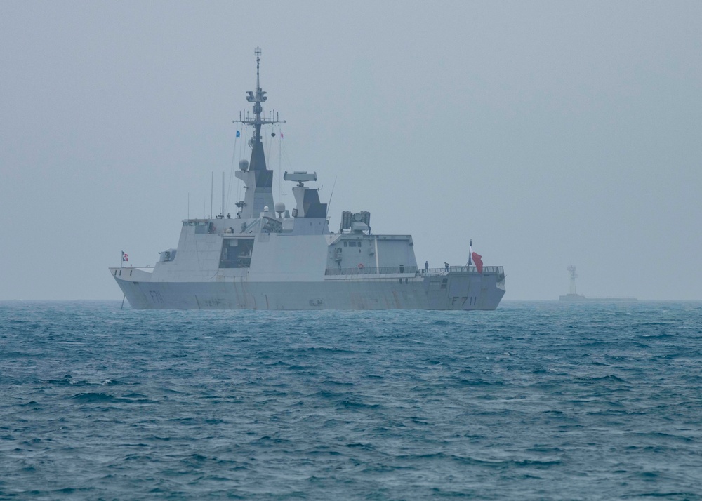 French Navy Vessels Visit CFAO White Beach Naval Facility