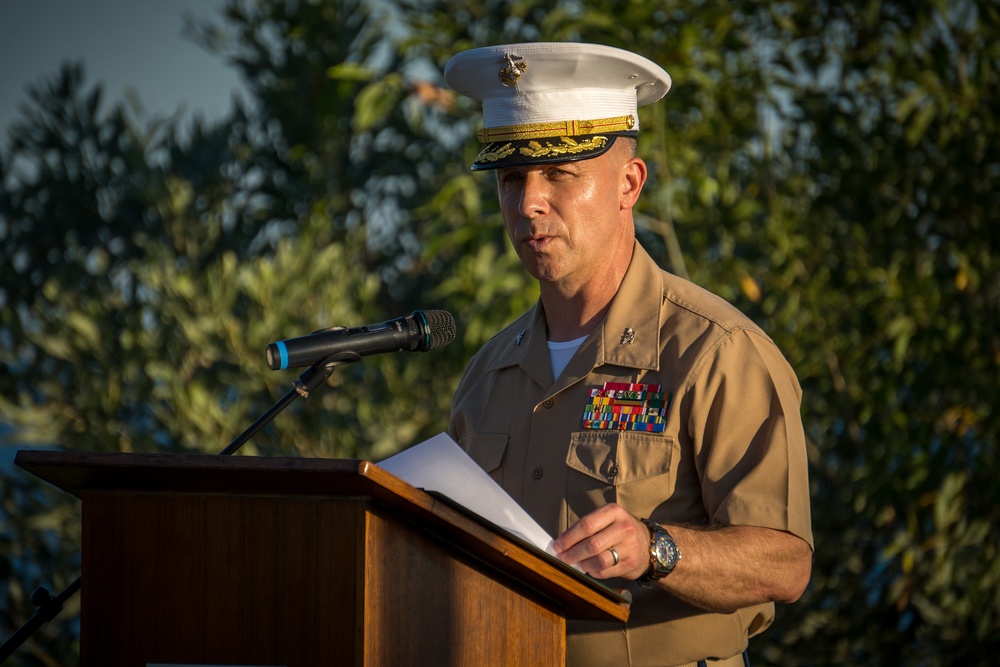 MRF-D Color Guard March at Battle of The Coral Sea Commemorative Service