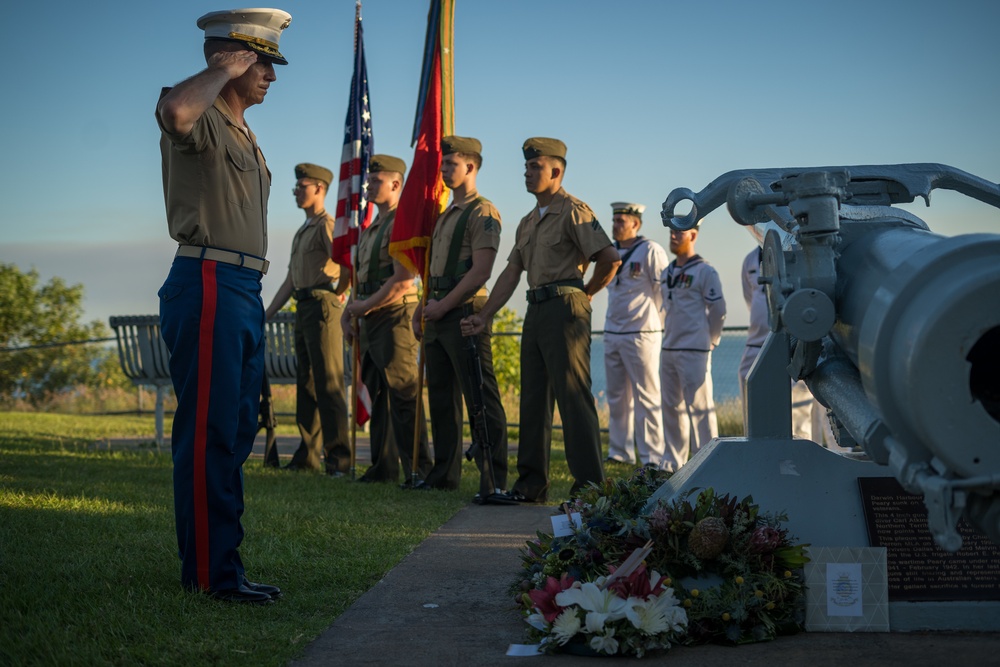 MRF-D Color Guard March at Battle of The Coral Sea Commemorative Service