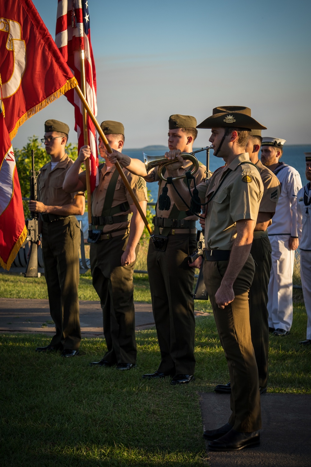 MRF-D Color Guard March at Battle of The Coral Sea Commemorative Service