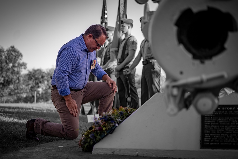 MRF-D Color Guard March at Battle of The Coral Sea Commemorative Service