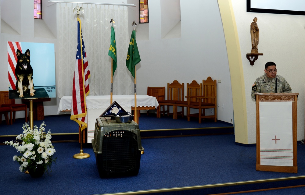 Memorial Ceremony for Military Working Dog Ito
