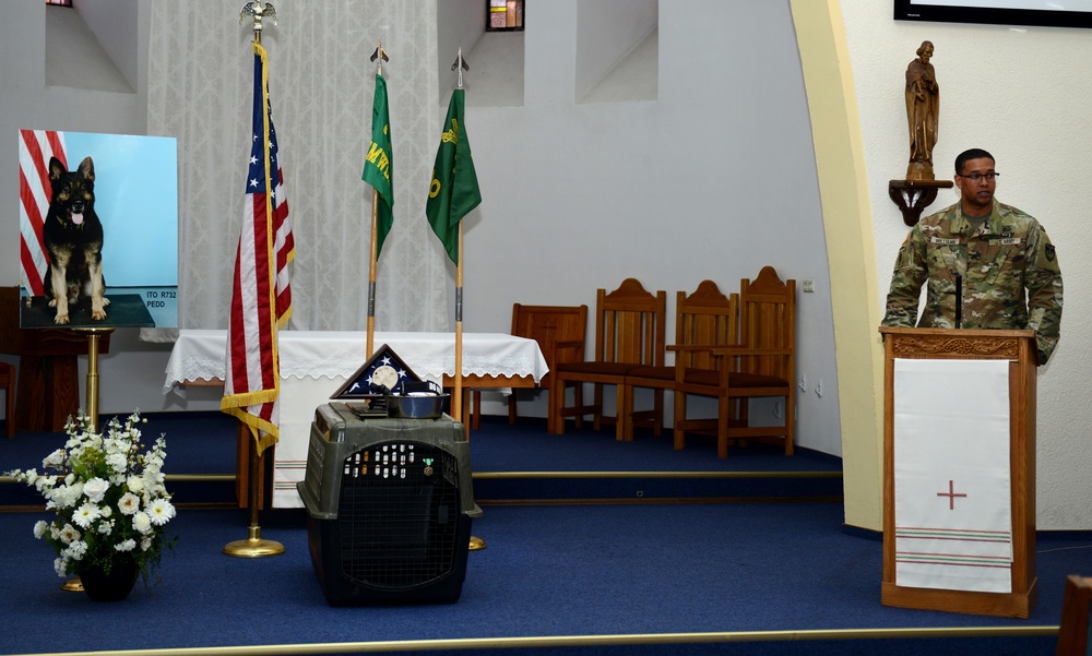 Memorial Ceremony for Military Working Dog Ito