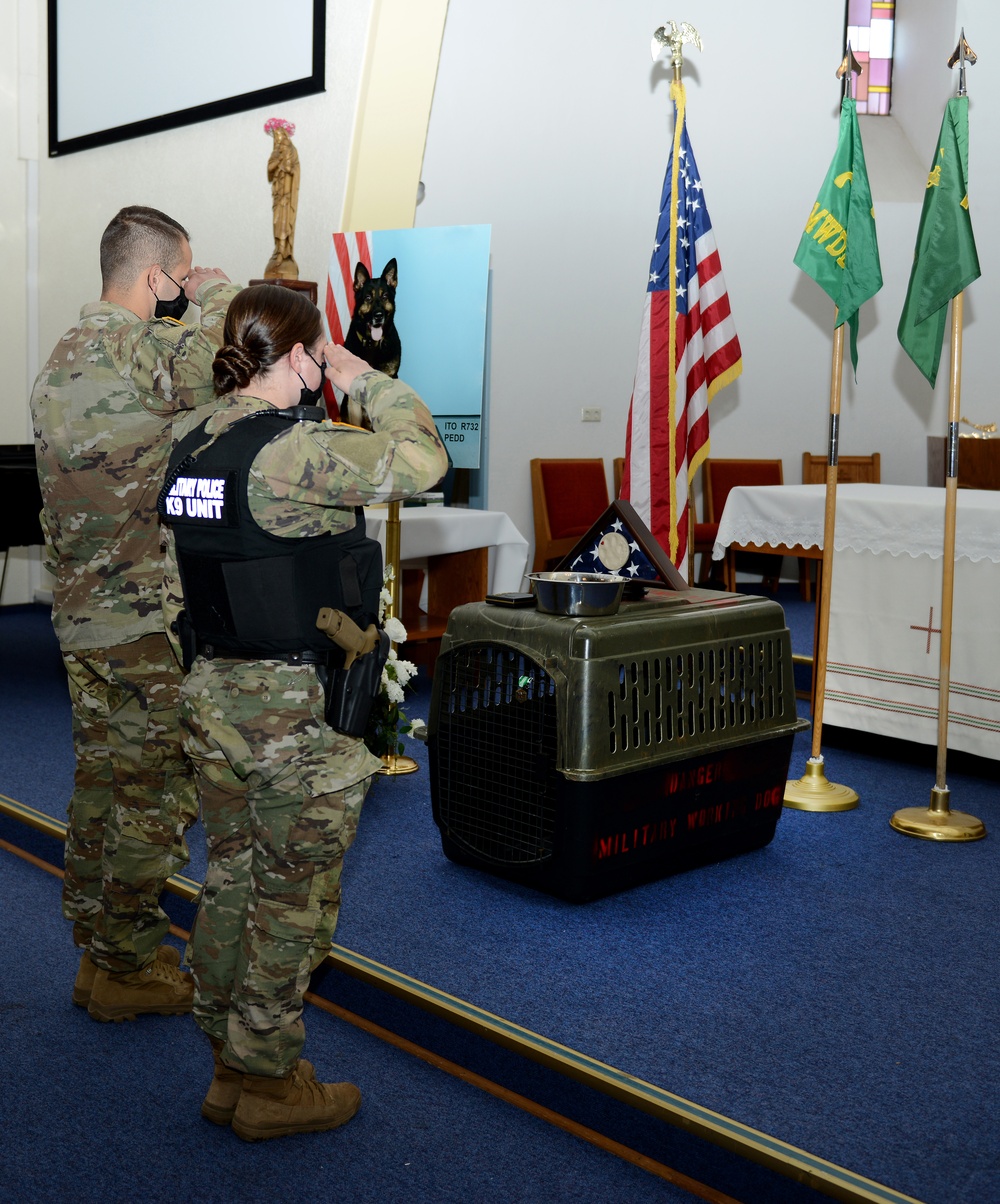 Memorial Ceremony for Military Working Dog Ito