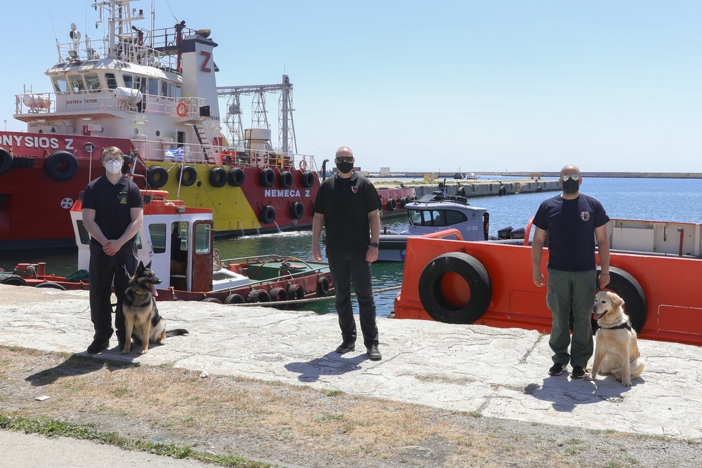 131st Military Police Detachment and Greece K9 unit conduct joint training in Alexandroupoli, Greece