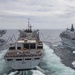 USS Iwo Jima Conducts RAS with USNS Supply and HMS Albion