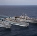 USS Iwo Jima Conducts RAS with USNS Supply and HMS Albion