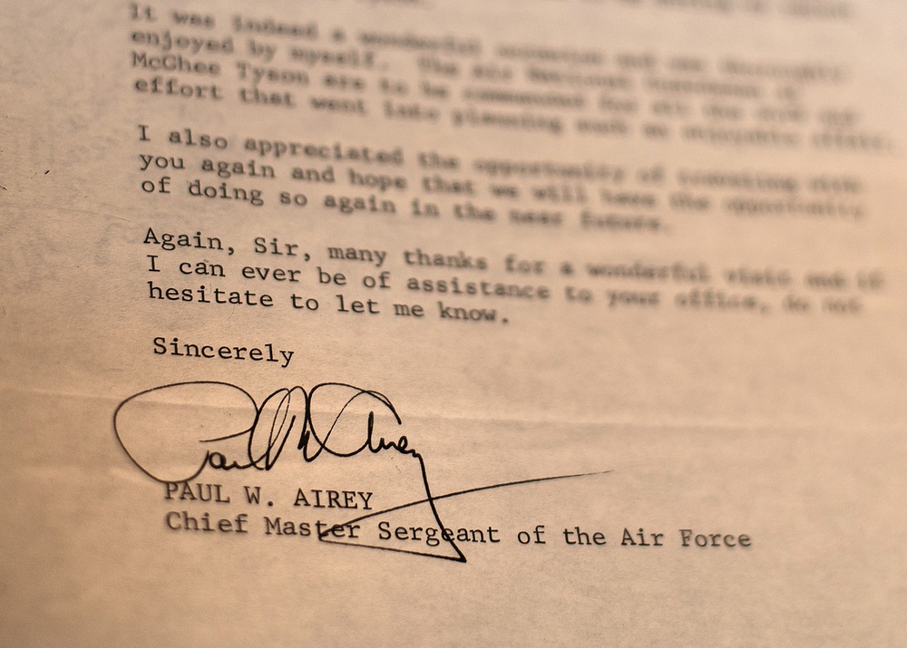 1st CMSAF Paul Airey letter to Maj. Gen. I.G. Brown
