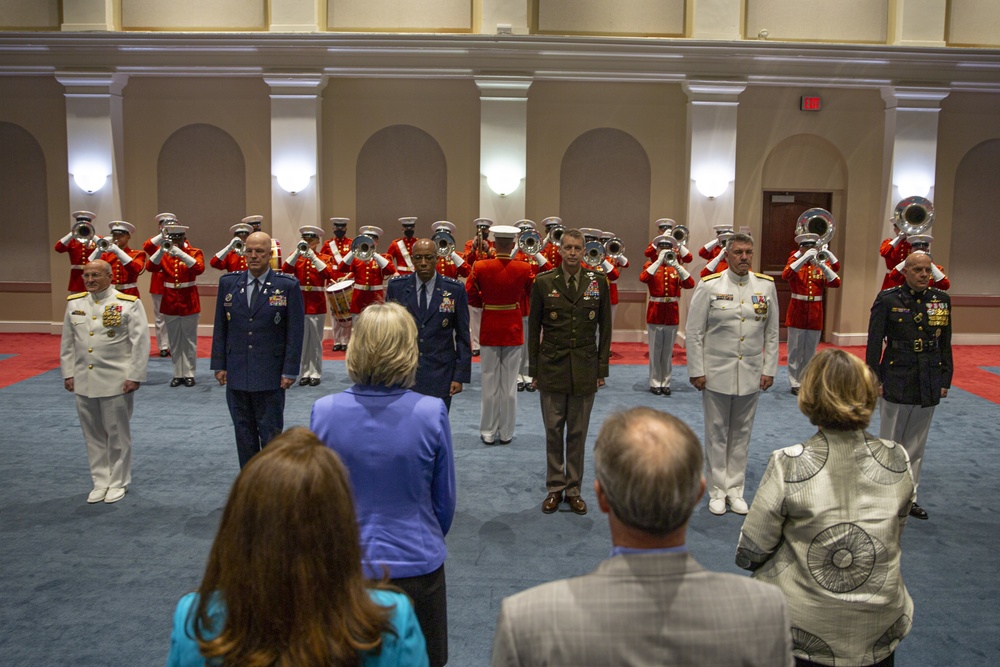 Barracks Marines move indoors for Friday Evening Parade