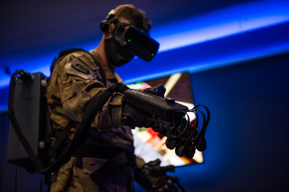 317th AW leaders test state-of-the-art VR gloves