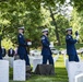 Military Funeral Honors with Funeral Escort are Conducted for retired U.S. Coast Guard Rear Adm. Marshall E. Gilbert in Section 33