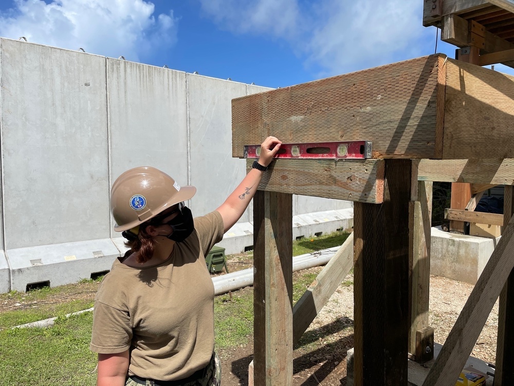 NMCB 11 Restores Guard Towers on THAAD Site