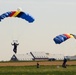 Army belgian paratroopers jumping on Chièvres Air Base