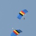 Army belgian paratroopers jumping on Chièvres Air Base