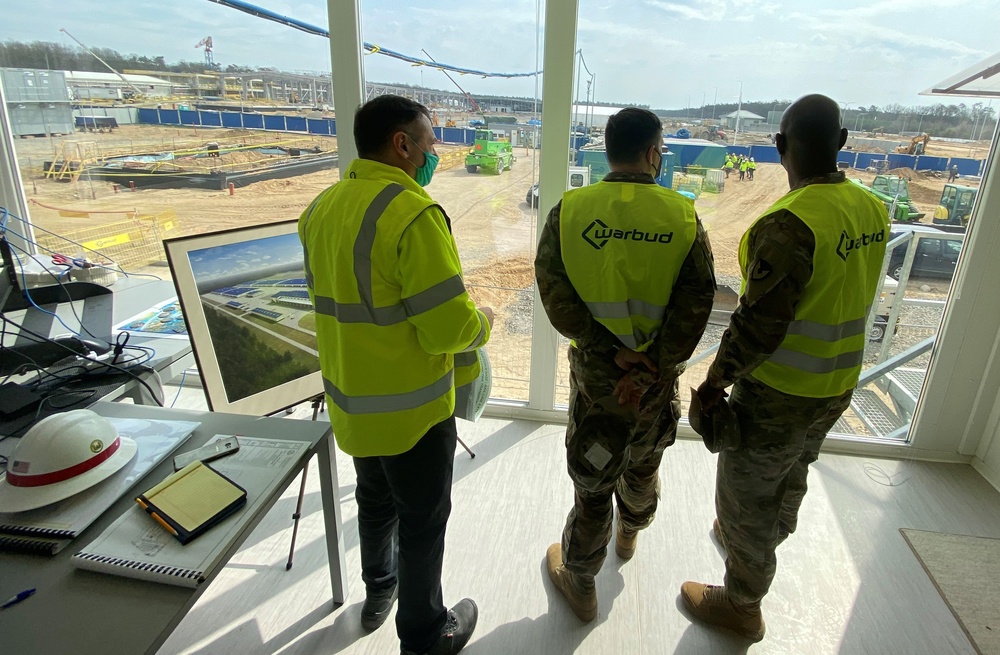 405th AFSB command team visits APS-2 construction site in Poland